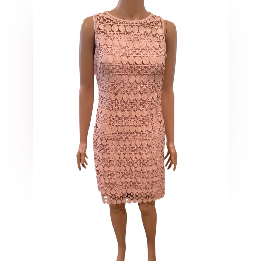NWT Lauren Ralph Lauren English Rose Geometric Lace Sheath Dress Size0